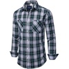 image:imageAlimens amp Gentle Mens Long Sleeve Dress Shirt Button Down Shirts with Pockets Regular Business Office Casual Plaid ShirtBlack Green Grey Plaid