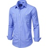image:imageAlimens amp Gentle Mens Long Sleeve Dress Shirt Button Down Shirts with Pockets Regular Business Office Casual Plaid ShirtBlue Gingham