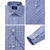 image:imageAlimens amp Gentle Mens Long Sleeve Dress Shirt Button Down Shirts with Pockets Regular Business Office Casual Plaid ShirtBlue White Gingham