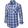 image:imageAlimens amp Gentle Mens Long Sleeve Dress Shirt Button Down Shirts with Pockets Regular Business Office Casual Plaid ShirtNavy Blue Plaid