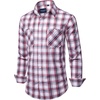 image:imageAlimens amp Gentle Mens Long Sleeve Dress Shirt Button Down Shirts with Pockets Regular Business Office Casual Plaid ShirtRed Black Plaid
