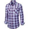 image:imageAlimens amp Gentle Mens Long Sleeve Dress Shirt Button Down Shirts with Pockets Regular Business Office Casual Plaid ShirtRed Blue Plaid