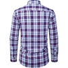 image:imageAlimens amp Gentle Mens Long Sleeve Dress Shirt Button Down Shirts with Pockets Regular Business Office Casual Plaid ShirtRed Blue Plaid
