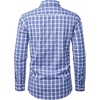 image:imageAlimens amp Gentle Mens Long Sleeve Dress Shirt Button Down Shirts with Pockets Regular Business Office Casual Plaid ShirtWhite Blue Plaid