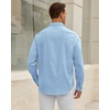 image:imageAlimens amp Gentle Mens Oxford Shirt Casual Stretch Long Sleeve Dress Shirt  Smart Casual Tops Wrinkle Resistant Solid Untucked Fit with Chest Pocket Cotton Blend Casual Formal Business OccasionsLight Blue