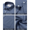 image:imageAlimens amp Gentle Mens Oxford Shirt Casual Stretch Long Sleeve Dress Shirt  Smart Casual Tops Wrinkle Resistant Solid Untucked Fit with Chest Pocket Cotton Blend Casual Formal Business OccasionsDusty Blue