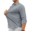 image:imageAlimens amp Gentle Mens Oxford Shirt Casual Stretch Long Sleeve Dress Shirt  Smart Casual Tops Wrinkle Resistant Solid Untucked Fit with Chest Pocket Cotton Blend Casual Formal Business OccasionsGrey