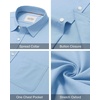 image:imageAlimens amp Gentle Mens Oxford Shirt Casual Stretch Long Sleeve Dress Shirt  Smart Casual Tops Wrinkle Resistant Solid Untucked Fit with Chest Pocket Cotton Blend Casual Formal Business OccasionsLight Blue