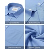 image:imageAlimens amp Gentle Mens Oxford Shirt Casual Stretch Long Sleeve Dress Shirt  Smart Casual Tops Wrinkle Resistant Solid Untucked Fit with Chest Pocket Cotton Blend Casual Formal Business OccasionsBlue