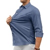 image:imageAlimens amp Gentle Mens Oxford Shirt Casual Stretch Long Sleeve Dress Shirt  Smart Casual Tops Wrinkle Resistant Solid Untucked Fit with Chest Pocket Cotton Blend Casual Formal Business OccasionsDusty Blue