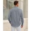 image:imageAlimens amp Gentle Mens Oxford Shirt Casual Stretch Long Sleeve Dress Shirt  Smart Casual Tops Wrinkle Resistant Solid Untucked Fit with Chest Pocket Cotton Blend Casual Formal Business OccasionsGrey