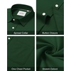 image:imageAlimens amp Gentle Mens Oxford Shirt Casual Stretch Long Sleeve Dress Shirt  Smart Casual Tops Wrinkle Resistant Solid Untucked Fit with Chest Pocket Cotton Blend Casual Formal Business OccasionsDark Green