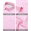 image:imageAlimens amp Gentle Mens Oxford Shirt Casual Stretch Long Sleeve Dress Shirt  Smart Casual Tops Wrinkle Resistant Solid Untucked Fit with Chest Pocket Cotton Blend Casual Formal Business OccasionsLight Pink