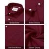 image:imageAlimens amp Gentle Mens Oxford Shirt Casual Stretch Long Sleeve Dress Shirt  Smart Casual Tops Wrinkle Resistant Solid Untucked Fit with Chest Pocket Cotton Blend Casual Formal Business OccasionsBurgundy