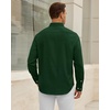 image:imageAlimens amp Gentle Mens Oxford Shirt Casual Stretch Long Sleeve Dress Shirt  Smart Casual Tops Wrinkle Resistant Solid Untucked Fit with Chest Pocket Cotton Blend Casual Formal Business OccasionsDark Green