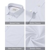 image:imageAlimens amp Gentle Mens Oxford Shirt Casual Stretch Long Sleeve Dress Shirt  Smart Casual Tops Wrinkle Resistant Solid Untucked Fit with Chest Pocket Cotton Blend Casual Formal Business OccasionsWhite