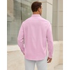 image:imageAlimens amp Gentle Mens Oxford Shirt Casual Stretch Long Sleeve Dress Shirt  Smart Casual Tops Wrinkle Resistant Solid Untucked Fit with Chest Pocket Cotton Blend Casual Formal Business OccasionsLight Pink