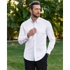 image:imageAlimens amp Gentle Mens Oxford Shirts Stretch Long Sleeve Dress Shirt for Men  Regular Fit No Pocket Work Casual Business Office Occasions Solid Tops Cotton Blend Fabric Daily Commuting OutfitsWhite