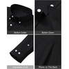 image:imageAlimens amp Gentle Mens Oxford Shirts Stretch Long Sleeve Dress Shirt for Men  Regular Fit No Pocket Work Casual Business Office Occasions Solid Tops Cotton Blend Fabric Daily Commuting OutfitsBlack