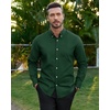 image:imageAlimens amp Gentle Mens Oxford Shirts Stretch Long Sleeve Dress Shirt for Men  Regular Fit No Pocket Work Casual Business Office Occasions Solid Tops Cotton Blend Fabric Daily Commuting OutfitsGreen