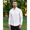 image:imageAlimens amp Gentle Mens Oxford Shirts Stretch Long Sleeve Dress Shirt for Men  Regular Fit No Pocket Work Casual Business Office Occasions Solid Tops Cotton Blend Fabric Daily Commuting OutfitsWhite
