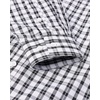 image:imageAlimens amp Gentle Mens Plaid Button Down Shirts Cotton Long Sleeve Dress Shirts Regular Fit Gingham ShirtsBlack White Plaid