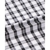 image:imageAlimens amp Gentle Mens Plaid Button Down Shirts Cotton Long Sleeve Dress Shirts Regular Fit Gingham ShirtsBlack White Plaid