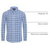 image:imageAlimens amp Gentle Mens Plaid Button Down Shirts Cotton Long Sleeve Dress Shirts Regular Fit Gingham ShirtsBlue  Check