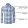 image:imageAlimens amp Gentle Mens Plaid Button Down Shirts Cotton Long Sleeve Dress Shirts Regular Fit Gingham ShirtsBlue Plaid