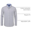 image:imageAlimens amp Gentle Mens Plaid Button Down Shirts Cotton Long Sleeve Dress Shirts Regular Fit Gingham ShirtsGrey Plaid