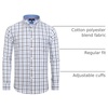 image:imageAlimens amp Gentle Mens Plaid Button Down Shirts Cotton Long Sleeve Dress Shirts Regular Fit Gingham ShirtsNavy  Gingham