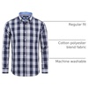 image:imageAlimens amp Gentle Mens Plaid Button Down Shirts Cotton Long Sleeve Dress Shirts Regular Fit Gingham ShirtsNavy Blue plaid