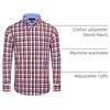 image:imageAlimens amp Gentle Mens Plaid Button Down Shirts Cotton Long Sleeve Dress Shirts Regular Fit Gingham ShirtsRed Black  Check