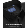 image:imageAlimens amp Gentle Mens Premium Dress Shirt  Cotton Performance Wrinkle Free Moisture Wicking Button Down ShirtsBlack