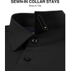 image:imageAlimens amp Gentle Mens Premium Dress Shirts  Wool Modal Performance Wrinkle Free Button Down ShirtBlack