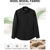 image:imageAlimens amp Gentle Mens Premium Dress Shirts  Wool Modal Performance Wrinkle Free Button Down ShirtBlack