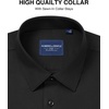 image:imageAlimens amp Gentle Mens Premium Dress Shirts  Wool Modal Performance Wrinkle Free Button Down ShirtBlack