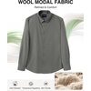 image:imageAlimens amp Gentle Mens Premium Dress Shirts  Wool Modal Performance Wrinkle Free Button Down ShirtGrey