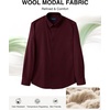 image:imageAlimens amp Gentle Mens Premium Dress Shirts  Wool Modal Performance Wrinkle Free Button Down ShirtWine Red