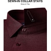 image:imageAlimens amp Gentle Mens Premium Dress Shirts  Wool Modal Performance Wrinkle Free Button Down ShirtWine Red