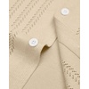 image:imageAlimens amp Gentle Mens Shirts Casual Button Down Shirts Beach Vintage Knit Short Sleeve Polo Shirt for Men06light Khaki