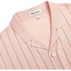 image:imageAlimens amp Gentle Mens Short Sleeve Button Down Shirts Knit Casual Shirts for Men Vintage Cuban Shirt Striped KnittedBeige