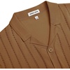 image:imageAlimens amp Gentle Mens Short Sleeve Button Down Shirts Knit Casual Shirts for Men Vintage Cuban Shirt Striped KnittedBrown