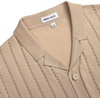 image:imageAlimens amp Gentle Mens Short Sleeve Button Down Shirts Knit Casual Shirts for Men Vintage Cuban Shirt Striped KnittedDark Beige