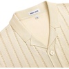 image:imageAlimens amp Gentle Mens Short Sleeve Button Down Shirts Knit Casual Shirts for Men Vintage Cuban Shirt Striped KnittedKhaki