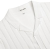 image:imageAlimens amp Gentle Mens Short Sleeve Button Down Shirts Knit Casual Shirts for Men Vintage Cuban Shirt Striped KnittedWhite
