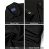 image:imageAlimens amp Gentle Mens Short Sleeve Dress Shirts Stretch Regular Fit Shirt Casual Button Down Business ShirtsBlack