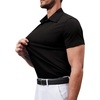 image:imageAlimens amp Gentle Mens Short Sleeve Dress Shirts Stretch Regular Fit Shirt Casual Button Down Business ShirtsBlack
