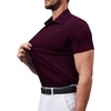 image:imageAlimens amp Gentle Mens Short Sleeve Dress Shirts Stretch Regular Fit Shirt Casual Button Down Business ShirtsDeep Purple
