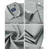 image:imageAlimens amp Gentle Mens Short Sleeve Dress Shirts Stretch Regular Fit Shirt Casual Button Down Business ShirtsLight Grey